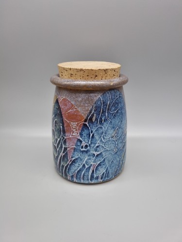 Studio pottery stoneware pot - a,