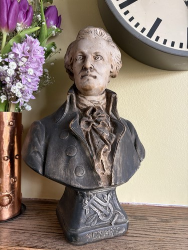 Vintage mozart bust - vintage, cold