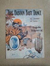 piano vintage antique sheet music: That Baboon Baby Dance, 1915