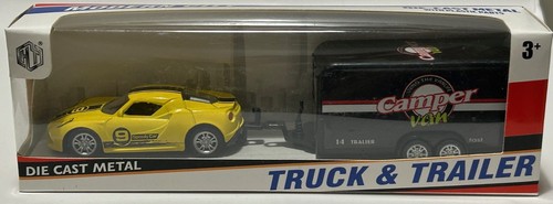Set yellow sports car horse - set,
