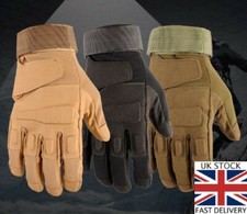Tactical Gloves Padded Knuckles paintball Airsoft Combat Lightweight Motorcycle