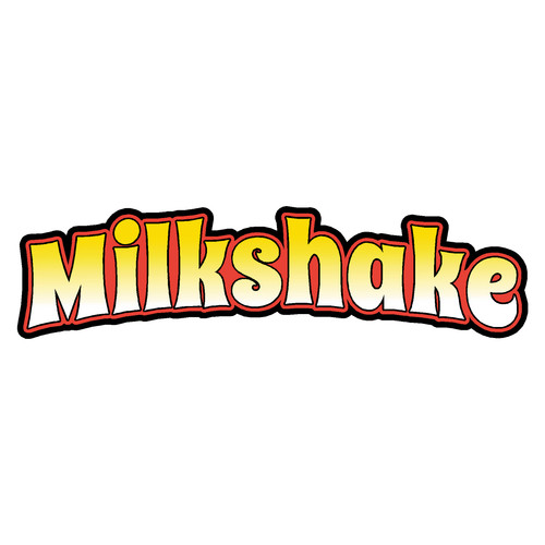 Milkshake text sticker cafe - milkshake,