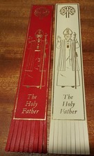 Pope John Paul II ✝️✝️ PAPAL VISIT 1982 Leather Bookmark Bundle VINTAGE!! B129