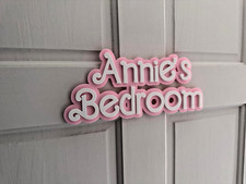 Barbie Custom Name Sign - Door