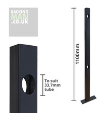 Mezzanine Floor Handrail Standard Post - 1100mm - Powder Coated - £26.90+VAT