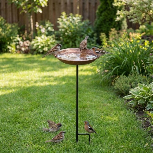 Metal bird feeder retro style - bird,