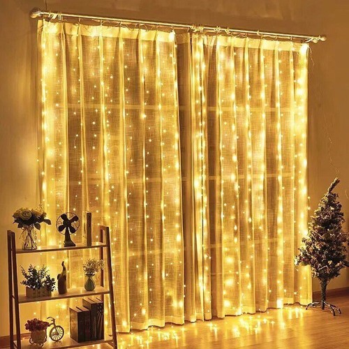 300 led curtain fairy - led, lights