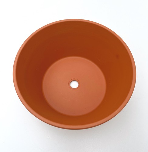 Large terracotta half plant - terracotta,