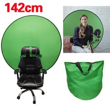 59" Green Screen Backdrop Pop-up Chair Round Background Protable Photograph