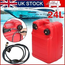 24L Gallon Boat Fuel Tank Plastic Marine Outboard Boat Gas Tank +3M Fuel Line