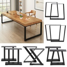 2PCS/Set Black Industrial Metal X Shape Table Legs Desk Bench X Cross Frame Legs