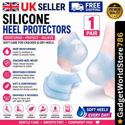 2pc silicone gel heel sleeves - gel,