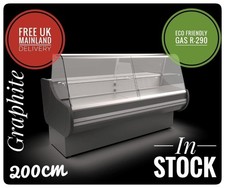 NEW 200cm(6.6 feet)*Serve Over Counter Display Fridge GRAPHITE £2350+VAT EGIDA
