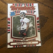 James Pearce Jr 2025 Panini Donruss Rated Rookie Throwback #13 Falcons