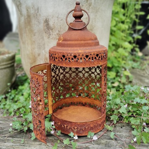 Large iron filigree tealight - filigree,