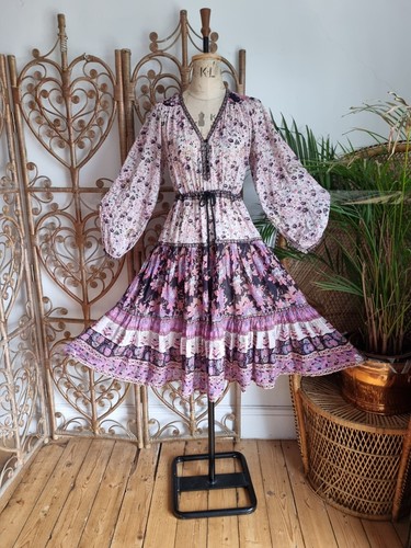 Vintage floral cotton indian - vintage,