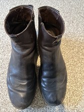 CAMPER Dark Brown Leather Zip Side ankle Boots Men's Size Eu 41 UK7