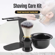 Shaving Brush Set 3-in-1 Shave Kits Shaving Brush Shaving Bowl and Shaving Stand