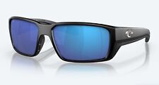 Costa Del Mar Fantail PRO Matte Black / Blue Mirror POLARIZED Glass 580G - NEW