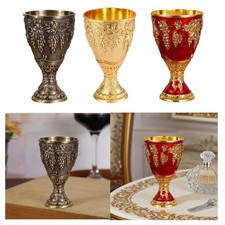 Vintage Medieval Goblet Drinking Glass Engraved Anniversary Antique Gifts Party