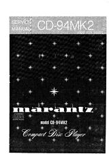 Service manual for Marantz CD