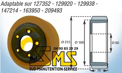 Drive wheel 215 70 - 215, 75