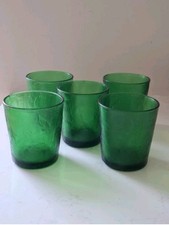 5 Green Arcoroc Sierra Glasses