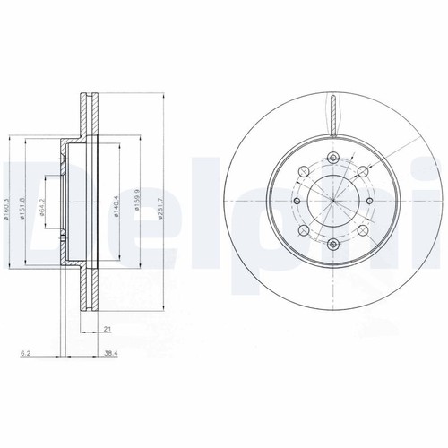 Brake disc delphi bg2759 front - disc,