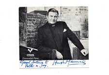 Hugh Manning Film actor  Signed 5x3 B/W Promo Photo Autographed