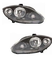 Seat Leon 2009-2012 Headlight Headlamp Black Left & Right Set Pair Uk Seller