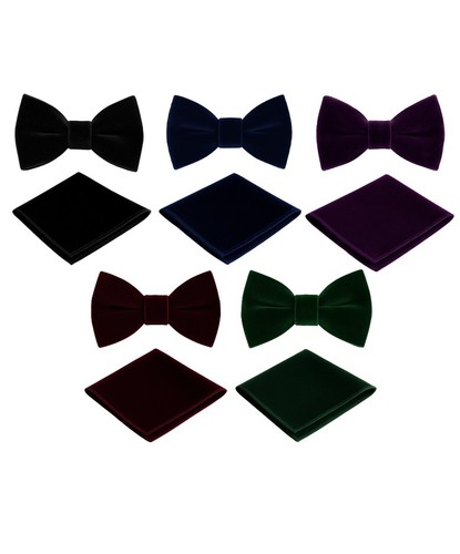 Boys velvet dickie bow - velvet, tie