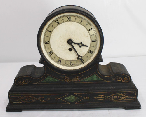 Cast iron slate style mantel - iron,
