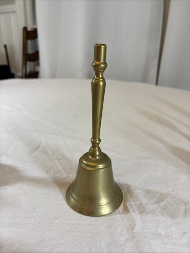 Vintage brass hand bell - brass,