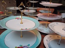 Vintage 2/3 TIERED CAKE PLATE