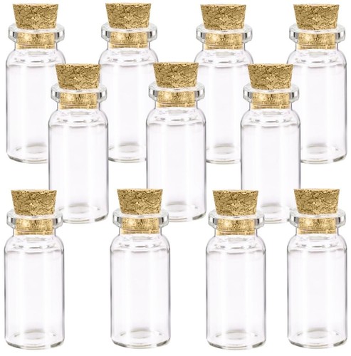 Mini glass jars - 10, corks
