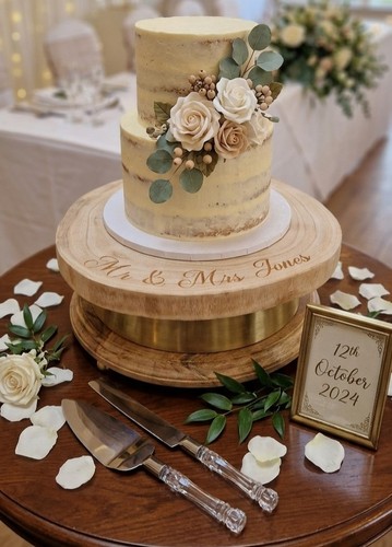 Personalised wooden cake - personalised,