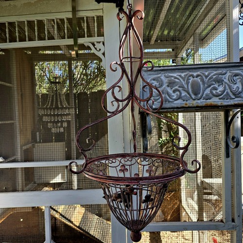 Metal wrought iron hanging - wrought,
