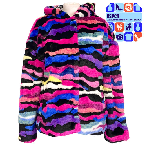 Desigual pink colourful faux - desigual,