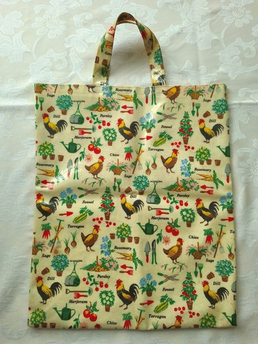 Shreds oil cloth shopping bag - shopping,