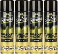 4 x Sovereign Rada Turbojet Air Sanitiser Car Home Freshener Spray