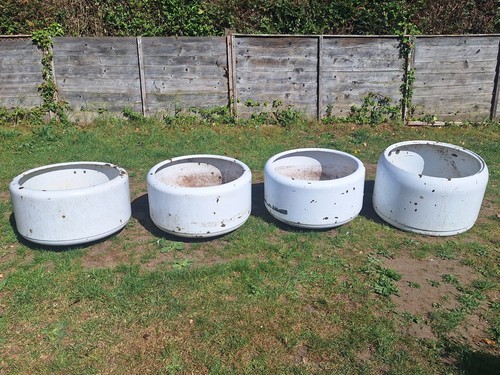 Used vintage enamel drums - 4,