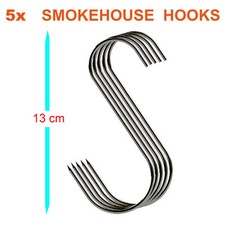 STRONG BUTCHERS HOOKS, MEAT SMOKE HOUSE HOOK 6" PACK OF 5 (065)