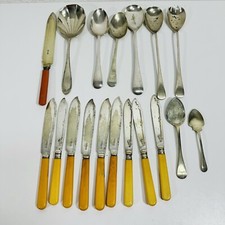 Vintage Mixed Cutlery Bundle EPNS Resin Handle 18 Pieces