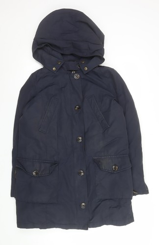 Zara mens blue hooded parka - mens,