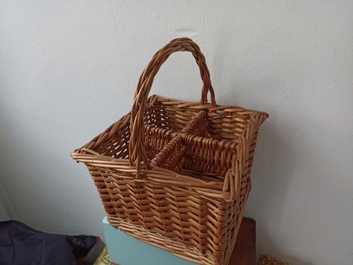 Vintage bottle wicker - bottle,