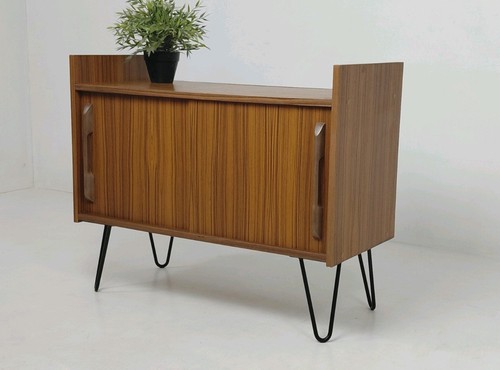 Vintage record media cabinet - record,