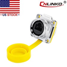 Ethernet Connector RJ45 Socket Panel Mount Receptacle Waterproof IP67 Heavy Duty