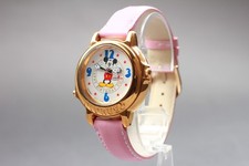 Exc+4 Seiko Lorus V421-0020 Gold Disney Mickey Mouse Quartz Melody Watch JAPAN