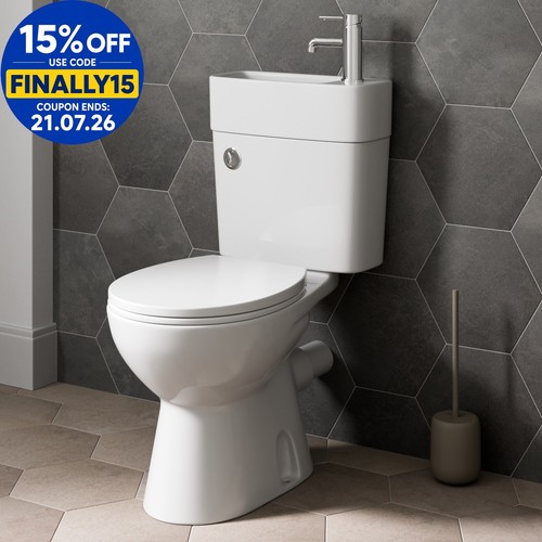 Close coupled toilet - coupled,