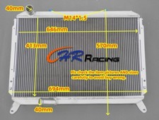 3ROW Aluminum Radiator For 1984-1989 Nissan 300ZX  Z31 2+2 Turbo VG30 3.0L AT/MT